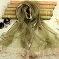 High Quality 100 Silk Scarf Sale Solid Adult Fashion Foulard Women Scarf New Double Hit Color