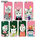 Cute Flower Bird Deer Animals Cat Kitty Case For iPhone 6 7 5s 6plus Ultra Thin