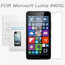 For Microsoft Lumia 640XL,New 2015 free shipping 3x CLEAR Screen Protector Film For Microsoft Lumia 640 XL+ Cleaning cloth