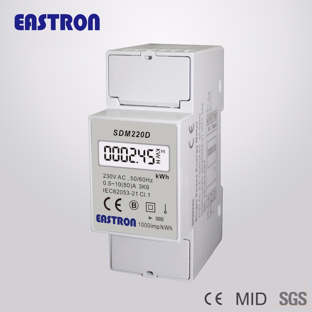 Купить sdm220d однофазный счетчик электроэнергии, импульсный выход, 2p ...