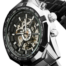 Splendid Hot 2016 Luxury Brand Luxury Sport Men Automatic Skeleton Mechanical Military Watch Men full Steel Stainless Band reloj