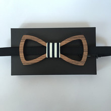 Fun personality romantic men ties leisure wood bow tie bowtie butterflies with gift box wedding bow tie
