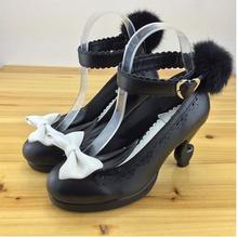 Female Japan Lolita girls student Pumps shoes platform high heeled Harajuku princess rabbit cosplay lolita ears