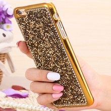 For iPhone 6 Fashion Back Cover Luxury Glitter Bling Rhinestone Diamond Case For iPhone 6 4.7 inch Gold Slim Crystal Phone Cases