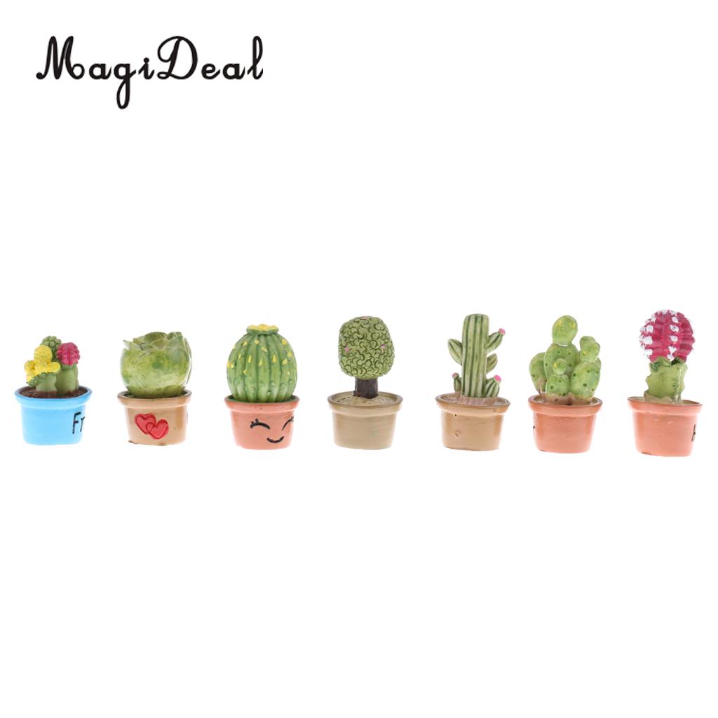 1//12 Scale Dollhouse Miniature Potted Clay Tree Plant Green Plant Garden-Accs HO