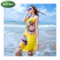 Free shipping 2016 summer new arrival fashion beach dress sling printed chiffon scarf beach towel