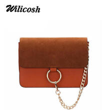 2016 Summer Style Genuine Leather Handbags Chain Ring Shoulder Crossbody Bags For Women Brand Messenger Bag Ladies Clutch DB5230