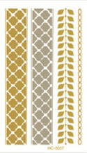 HC5037 sex products metalic flash tattoo waterproof gold tattoo fashion temporary tattoo body art temporary tattoo sticker