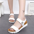 Thick soled sandals female summer 2017 new students a slip with flat sandals all match muffin