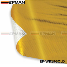 EPMAN 39″ x 47″ SELF ADHESIVE REFLECT A GOLD HEAT WRAP BARRIER FOR THERMAL RACING ENGINE  EXHAUST AIR INTAKE EP-WR19GOLD