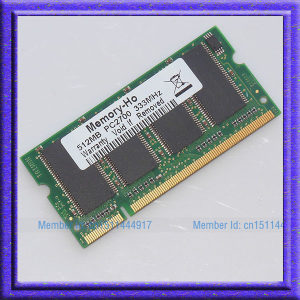 512MB PC2700 DDR333 200PIN 333Mhz Laptop MEMORY SO-DIMM ddr1 512 333 Notebook RAM Full Test