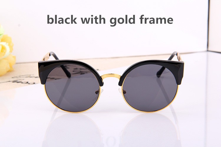 black with gold frame