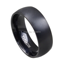 Titanium Letter Symbol Stainless Steel Mens Band Ring 8mm Width Luxury Deluxe