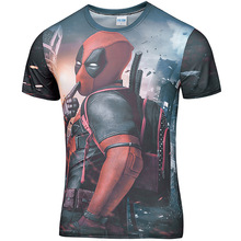 funny tee shirts Deadpool Comic Badass Deadpool T-Shirt Men Women Cartoon Characters 3d t shirt brand fitness camisetas tees