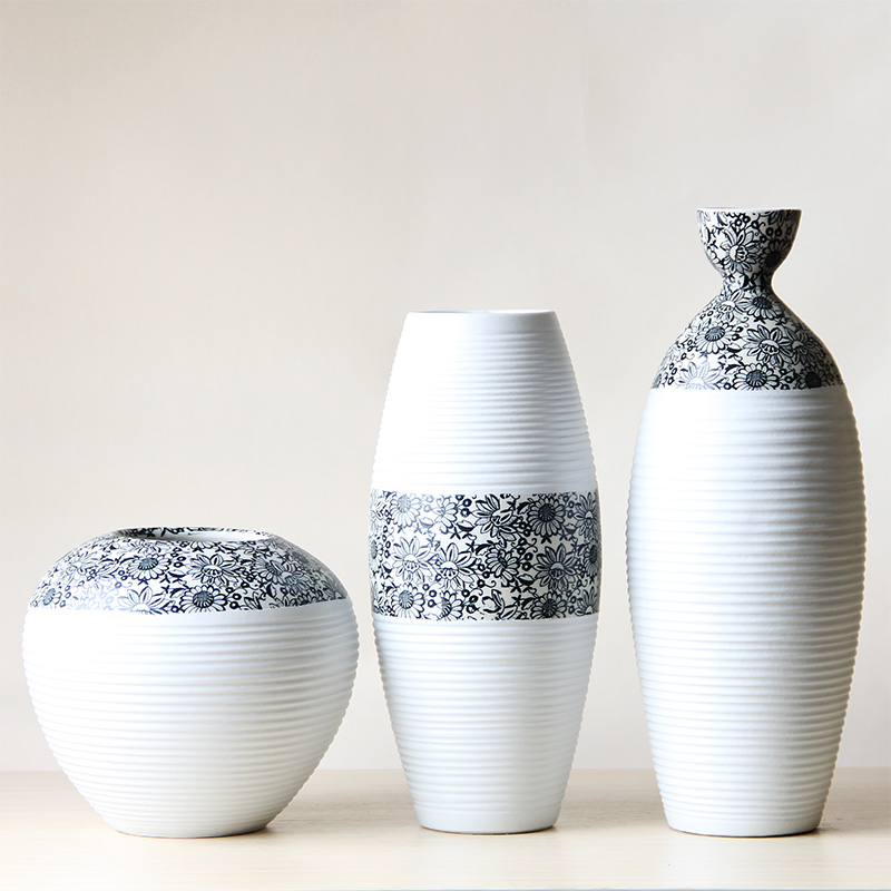 Ceramic Porcelain Tabletop Vase Collection Set With Simple Sunflower ... Ceramic Porcelain Tabletop Vase Collection Set With Simple Sunflower ...