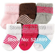 6pairs lot USA Luvable Friends 6 Pack Baby Newborn Socks 0 3M Cotton Baby Socks Market