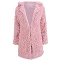 Women Winter Wide waisted Parka Faux Fur Long Sleeve Jacket Coat Outwear Single Breasted Overcoat Tops