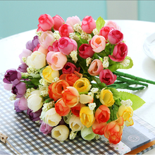 Rustic high artificial flower artificial flower coffee table decoration flower silk flower qq small tea rose