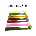 28PC Lot Soft Fishing Lure 7 5cm 3g Fake Artificial Bait Fishing Lures Soft Plastic For