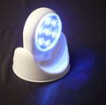 5W 7 LED Cordless Motion Activated IR Sensor Lamps 360 Degree Rotation Night Light White Porch