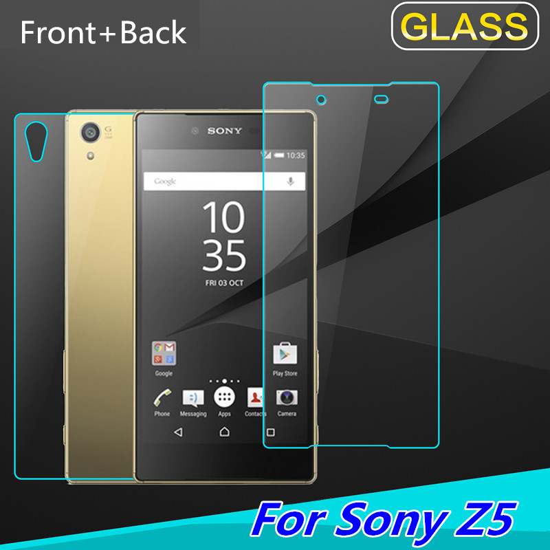 2pcs Front Back Tempered Glass for Sony Xperia Z5 Screen Protector Full Body Explosion Proof Film