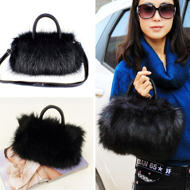 2014 New Hot Saling 14 Colors Autumn Winter Fashion Women Handbag Shoulder Bag Fur Mini Messenger Bag G0268