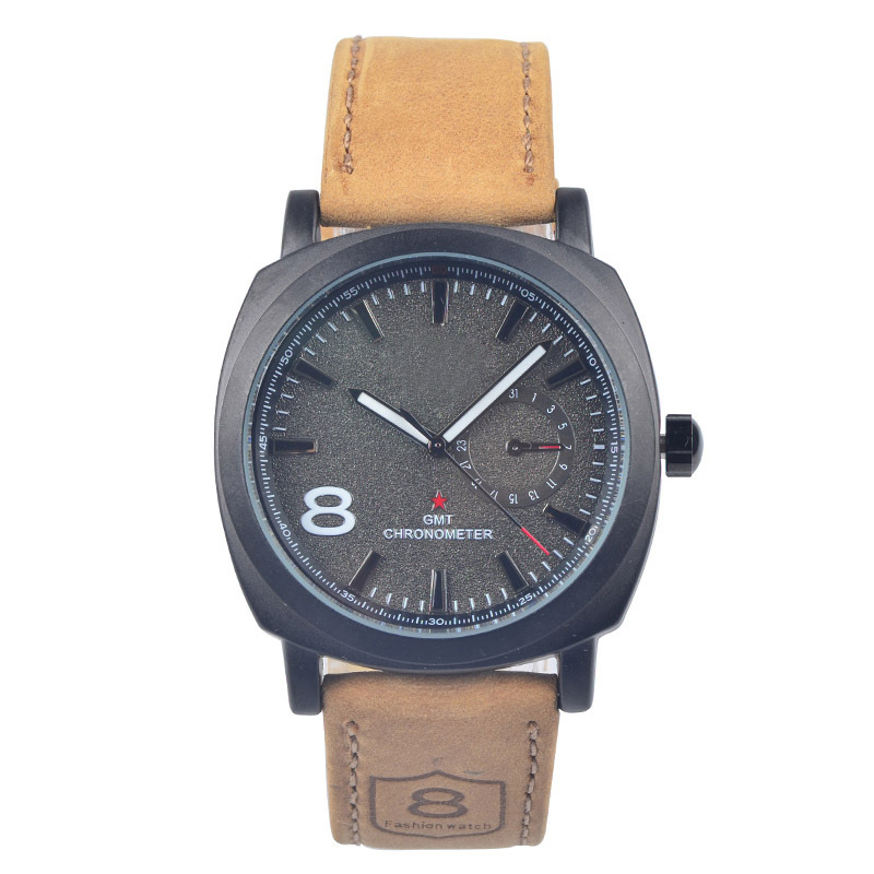 Image of 2016 Fashion Quartz Watch Men Watches Military Watches Men Corium Leather Strap army wristwatch relogio masculino