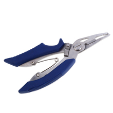 Blue Fishing Plier Stainles Steel Carp Fishing Accessories Fish Hook Remover Line Cutter Scissors H1E1