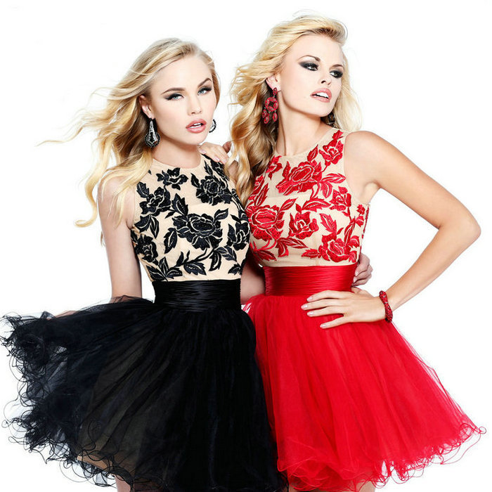 Red And Black Cocktail Dresses - Ocodea.com