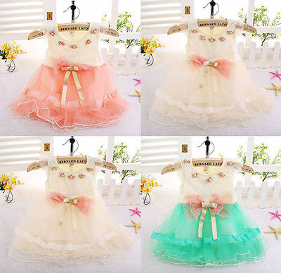 2016 Baby Girls Toddler Princess Party Dress Vest Dress Skirt Dress TUTU 12M-36M