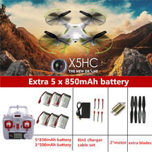 SYMA X5HC RC drone Quadcopter With Camera 2MP HD 4CH 2.4GHz 6-Axis AUTO Hovering Headless Mode syma x5c Upgraded Version