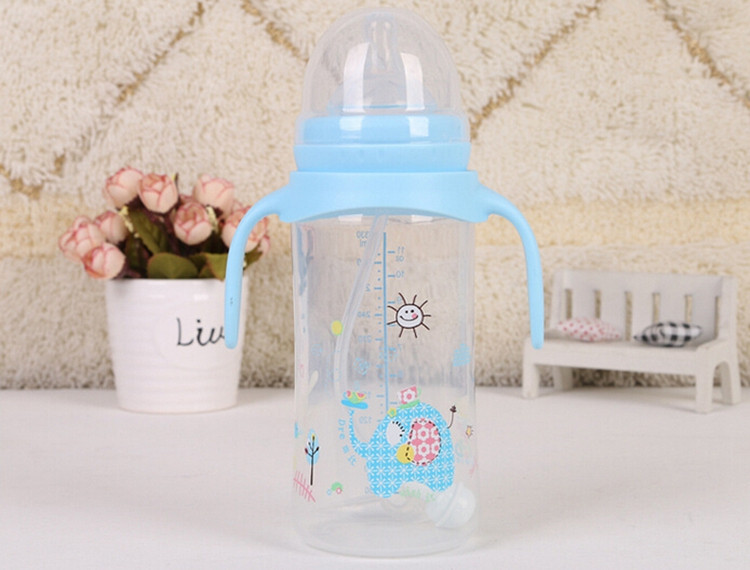 330ml Cartoon Silicone Baby Feeding Nursing Bottle Accessories Eating Milk Bottle Nuk Nipple Sippy Cup Children Kids Feeder (3)