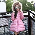 Girls Jackets Coats 2016 New Arrival Fashion Fur Hooded Thick Warm Down Park Children s Clothing