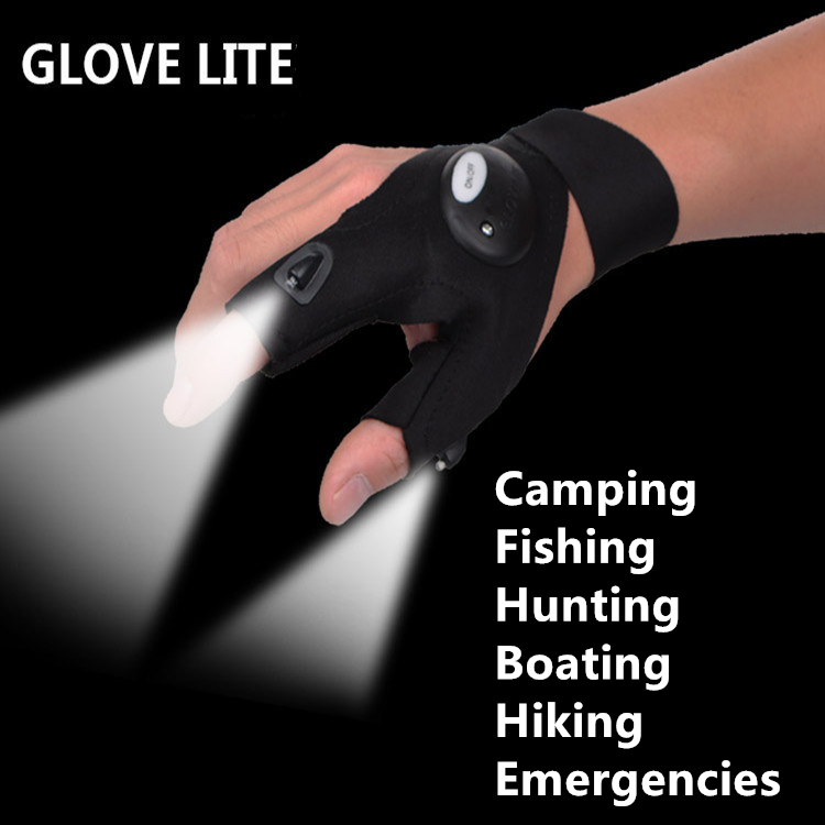 Image of Free Shipping glovelite luminous glovesLED light fishing gloves camping riding gloves light gloves outdoors gloves