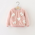 Autumn Winter Girl s Coat Faux Fur Girl Clothes Fashion Bow Children Outfits Girls Jackets Kid