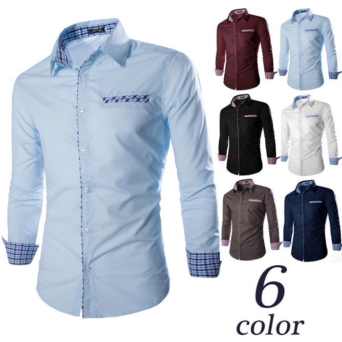 2015 Men\'S Fashion Personality Placket Shirt Male...