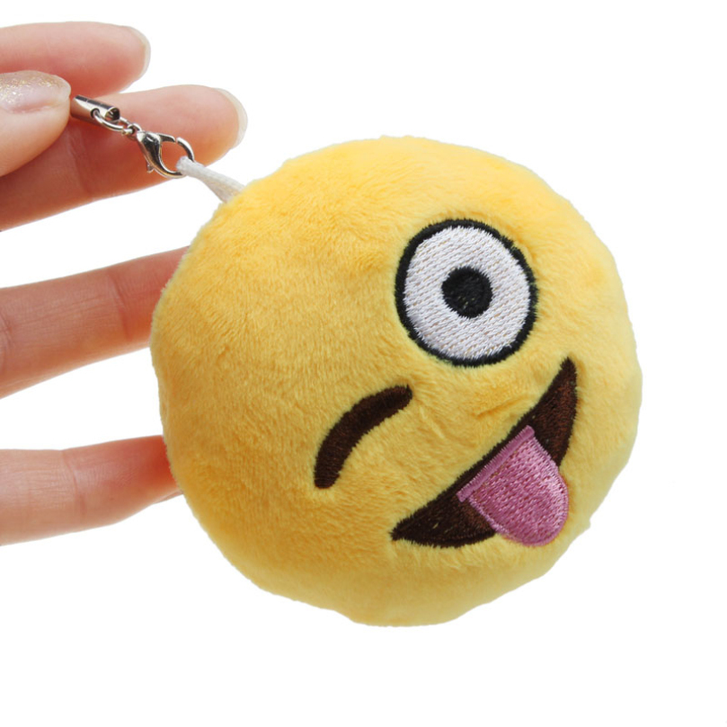 Image of New design Cute Emoji Smiley Emoticon Amusing Key Chain Soft Toy Gift Pendant Bag Accessory free shipping!
