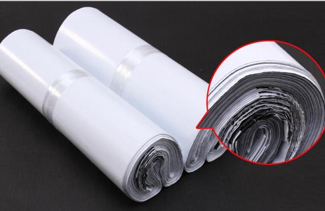 Алиса, 500 шт./лот Белый Self-seal Adhesive Курьерские пакеты, 17x30 см Пластиковые Поли Почтовый Конверт сумки с логотипом