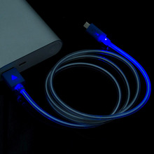 LED Light Data Sync Cable for Samsung S5 S6 Note 1M Micro USB Charging Line for Blackberry Nokia Xiaomi LG Phone Line Wire