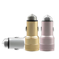 Aluminium 12 24V 2 4A Output Dual USB Car Charger Safety Hammer Design Auto Air Purifier
