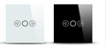 EU Standard Wireless Luxury Crystal Glass Wall LED Dimmer Switch Panel Smart House 1 Gang 1