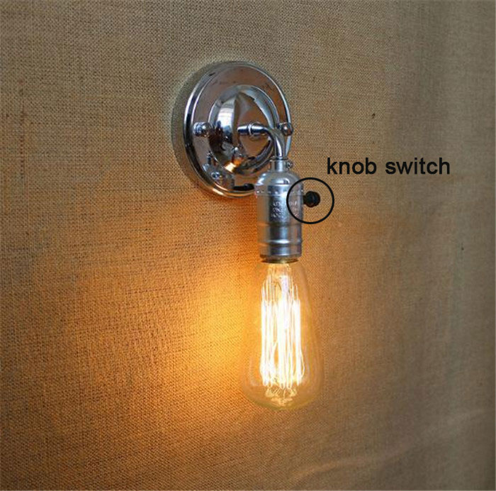Ikea Vintage wall light Modern bedroom bedside lamp for home decoration new classical wall sconce lighting fixture knob switch