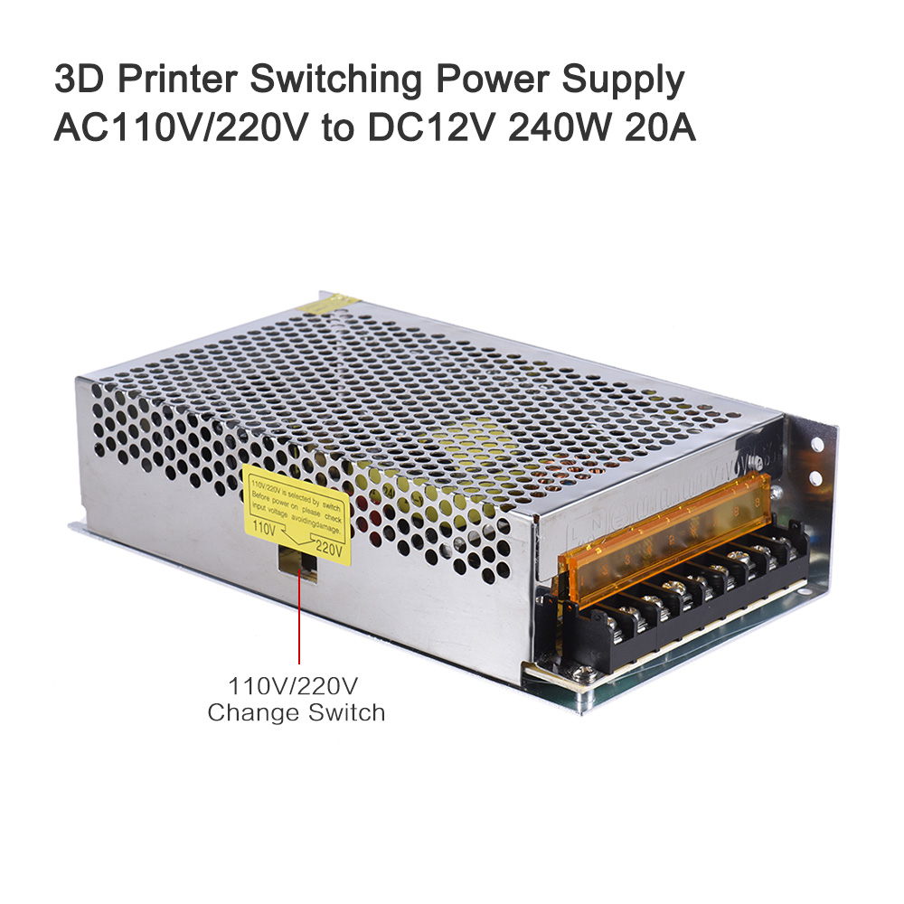 12V20A DC Universal Switching Power Supply 240W for 3D Printer Anet A8 TEVO I3