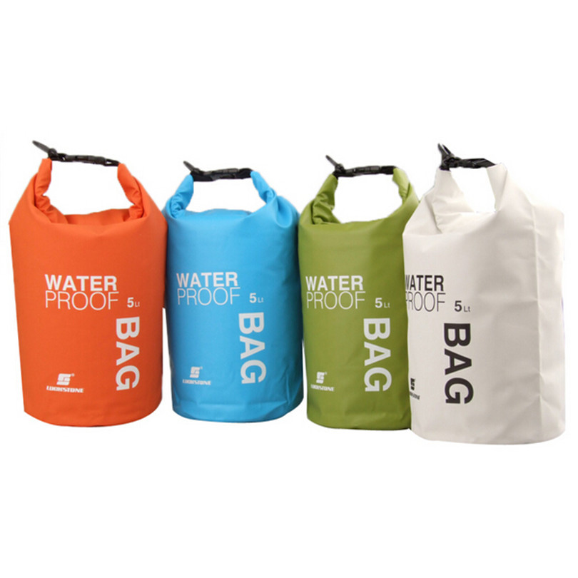 Image of 4Colors 5L Ultralight Portable Outdoor Travel Rafting Waterproof Dry Bag Swim Storage Blue/White/Orange/Green Camping Equipment