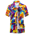 2017 Summer New Camisa Floral Masculina Loose Plus Size Flower Shirts For Men Quick Dry Printed