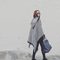 New Scarf Women Tartan stripe Geometric pattern Tassels scarves hooded cloak desigual Cozy Checked Blanket Oversized