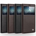 2016 QIALINO Real Leather for Huawei Mate s case Smart Window View Flip Case with Fashion
