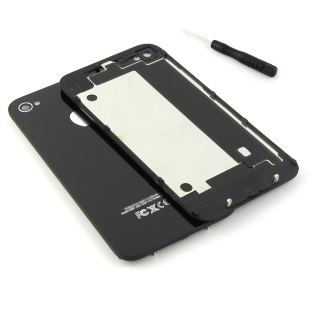 Для iPhone 4 4 г 4S совместимость заднее стекло двери крышка батарейного отсека замена + отвертка белый / черный