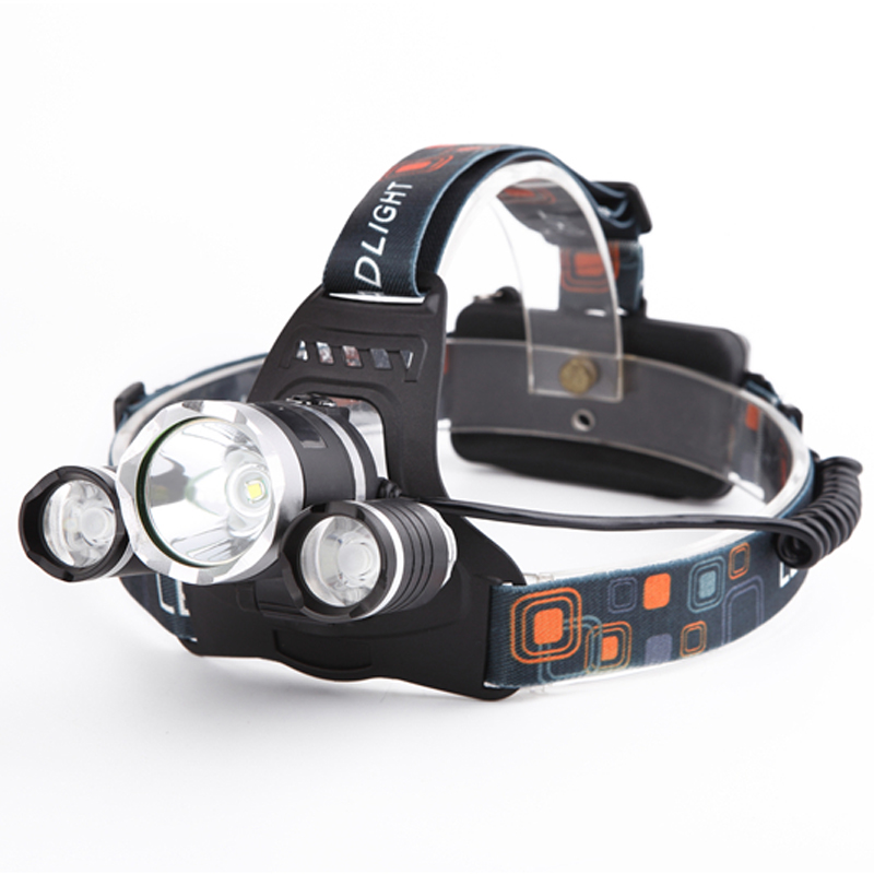 4000Lumens 3* CREE LED Headlamp 4 Mode linternas frontales cabeza  Headlight + Charger  + Car Charger for hunting equipment