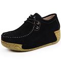 2015 height increased plush leather large base women s genuine leather shoes leisure shoes women increased